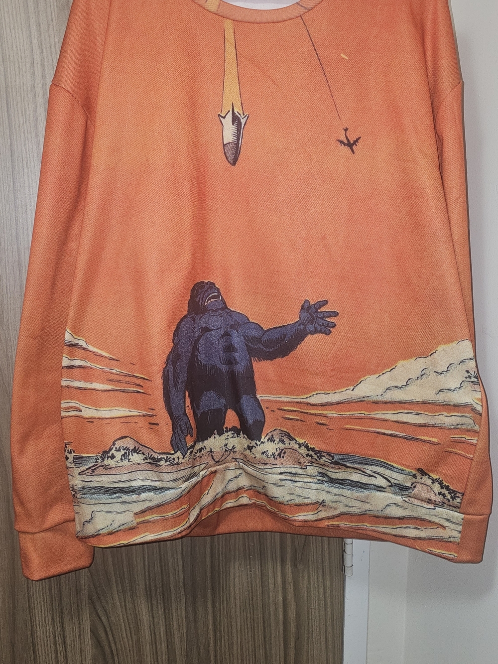Orange Graphic Crewneck Sweater - Men